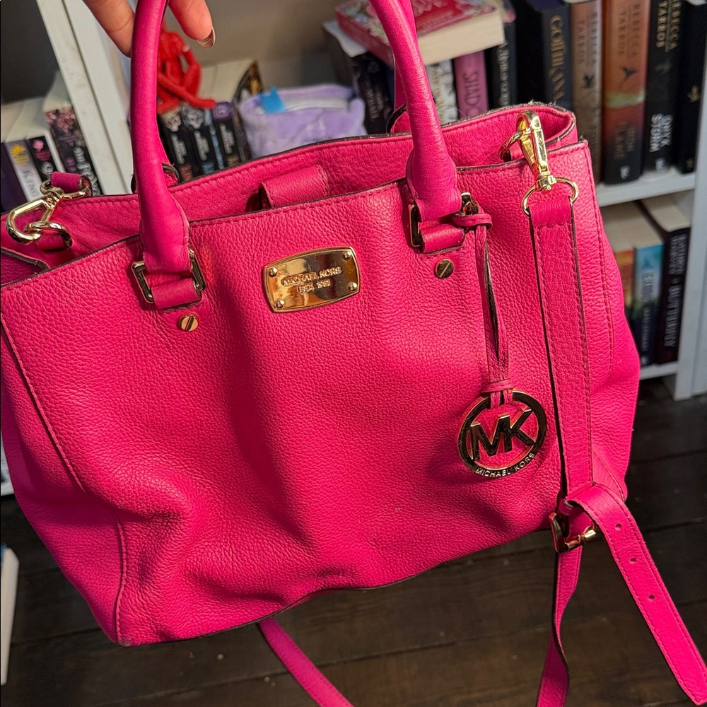 Michael Kors Fuchsia Leather Purse